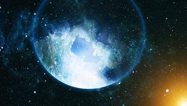 Derin uzay. Yüksek çözünürlüklü yıldız alanı arka plan