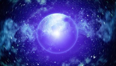 Yıldız tozu ve parlayan yıldız ile derin uzay arka plan. Samanyolu kozmik arka plan. Yıldız tozu ve peri toz glitter alan zemin.