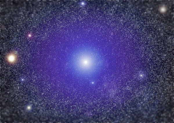 Fondo de espacio profundo con polvo de estrellas y estrella brillante. Vía Láctea fondo cósmico. Estrella polvo y polvo pixie brillo espacio telón de fondo . — Foto de Stock