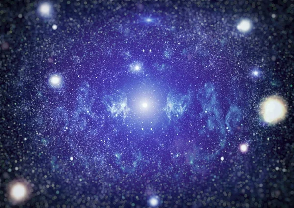 Fondo de espacio profundo con polvo de estrellas y estrella brillante. Vía Láctea fondo cósmico. Estrella polvo y polvo pixie brillo espacio telón de fondo . — Foto de Stock