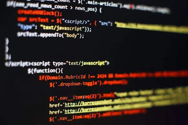 Html web design code for developers and designers Stock Photo