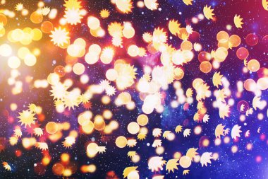 Vintage Magic arka plan ile renkli bokeh. Bahar Yaz yılbaşı yeni yıl disko parti arka plan.