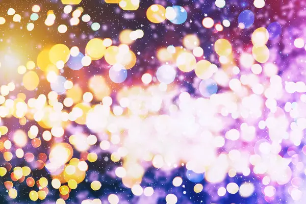 Festive elegant abstract background with bokeh lights and stars — Stock Photo, Image