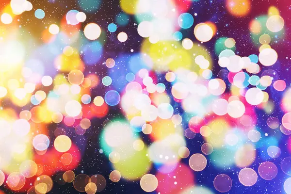 Bokeh ışıkları ve yıldız şenlikli şık arka plan — Stok fotoğraf
