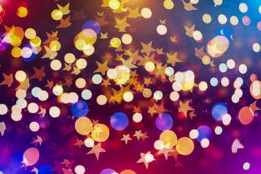 Renkli soyut bulanık ışık arkaplan düzeni arka plan konsepti veya festival arka planı için kullanılabilir.