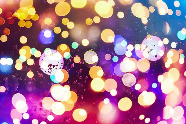 Festive Background With Natural Bokeh And Bright Golden Lights. — Stock Photo, Image