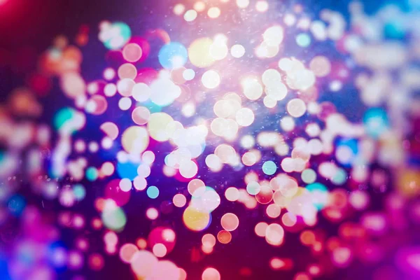 Bokeh mit mehreren Farben, festliche Lichter Bokeh Hintergrund, defokussierte Bokeh Lichter, verschwommenes Bokeh, — Stockfoto