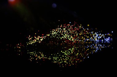 arkaplanda bir sürü ışık lekesi var