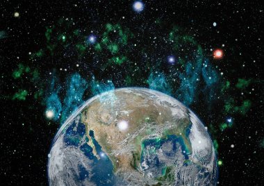 Dünya'dan alan. NASA tarafından döşenmiş bu görüntü öğelerini.