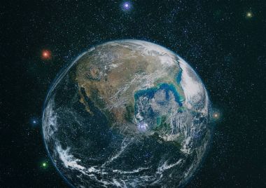 Dünya'dan alan. NASA tarafından döşenmiş bu görüntü öğelerini.