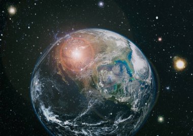 Dünya'dan alan. NASA tarafından döşenmiş bu görüntü öğelerini.