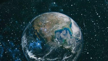 Dünya'dan alan. NASA tarafından döşenmiş bu görüntü öğelerini.