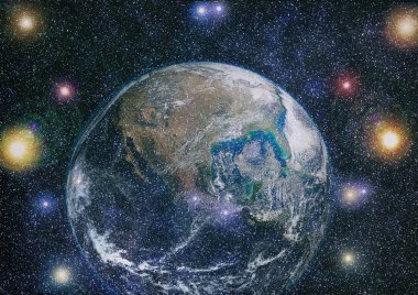 Dünya'dan alan. NASA tarafından döşenmiş bu görüntü öğelerini.