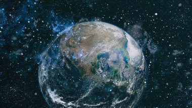 Dünya'dan alan. NASA tarafından döşenmiş bu görüntü öğelerini.