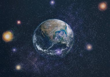 Dünya'dan alan. NASA tarafından döşenmiş bu görüntü öğelerini.