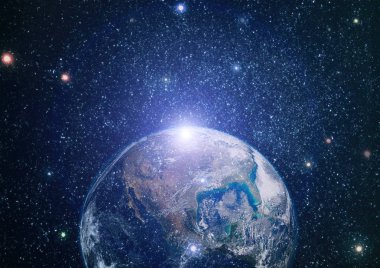 Dünya'dan alan. NASA tarafından döşenmiş bu görüntü öğelerini.