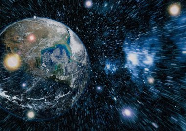 Dünya'dan alan. NASA tarafından döşenmiş bu görüntü öğelerini.