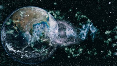 Dünya'dan alan. NASA tarafından döşenmiş bu görüntü öğelerini.