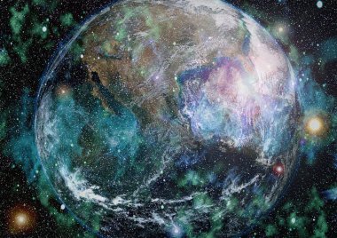 Dünya'dan alan. NASA tarafından döşenmiş bu görüntü öğelerini.