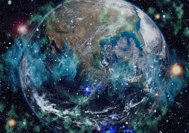 Dünya'dan alan. NASA tarafından döşenmiş bu görüntü öğelerini.