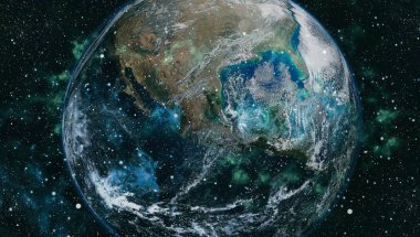 Dünya'dan alan. NASA tarafından döşenmiş bu görüntü öğelerini.