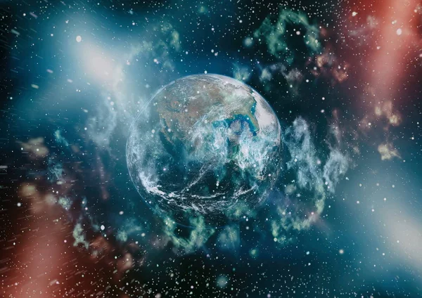 La Terre depuis l'espace. Cet élément d'image fourni par la NASA . — Photo