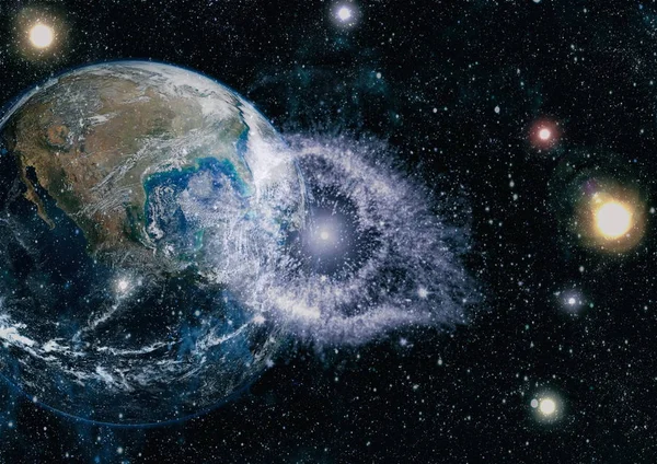 Dünya'dan alan. NASA tarafından döşenmiş bu görüntü öğelerini.