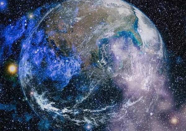 La Tierra desde el espacio. Esta imagen elementos proporcionados por la NASA . —  Fotos de Stock