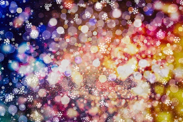 Abstrakta Ljus Firandet Bakgrund Med Defocused Gyllene Ljus Till Jul — Stockfoto