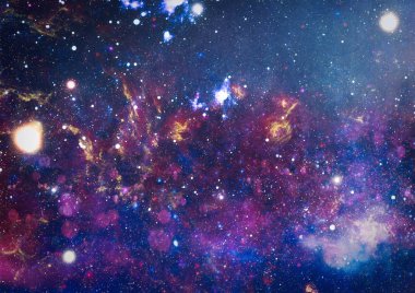 Güzel bulutsu, yıldızlar ve galaksiler. Nasa tarafından döşenmiş bu görüntü unsurları.