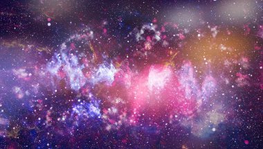 Güzel bulutsu, yıldızlar ve galaksiler. Nasa tarafından döşenmiş bu görüntü unsurları.