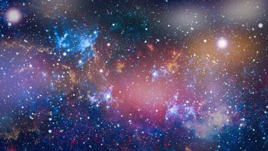 Güzel bulutsu, yıldızlar ve galaksiler. Nasa tarafından döşenmiş bu görüntü unsurları.