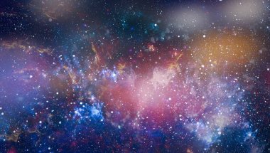 Güzel bulutsu, yıldızlar ve galaksiler. Nasa tarafından döşenmiş bu görüntü unsurları.