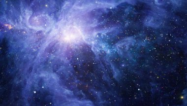 Güzel bulutsu, yıldızlar ve galaksiler. Nasa tarafından döşenmiş bu görüntü unsurları.