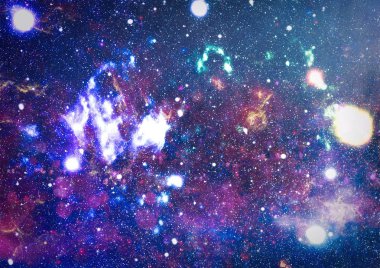 Güzel bulutsu, yıldızlar ve galaksiler. Nasa tarafından döşenmiş bu görüntü unsurları.