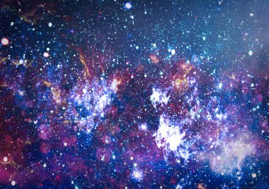 Güzel bulutsu, yıldızlar ve galaksiler. Nasa tarafından döşenmiş bu görüntü unsurları.