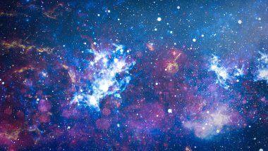 Güzel bulutsu, yıldızlar ve galaksiler. Nasa tarafından döşenmiş bu görüntü unsurları.
