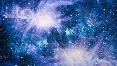 Güzel bulutsu, yıldızlar ve galaksiler. Nasa tarafından döşenmiş bu görüntü unsurları.