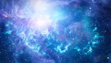 Güzel bulutsu, yıldızlar ve galaksiler. Nasa tarafından döşenmiş bu görüntü unsurları.