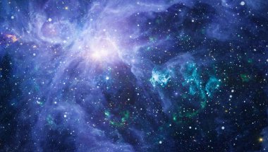 Güzel bulutsu, yıldızlar ve galaksiler. Nasa tarafından döşenmiş bu görüntü unsurları.