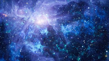 Güzel bulutsu, yıldızlar ve galaksiler. Nasa tarafından döşenmiş bu görüntü unsurları.