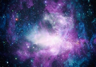 Güzel bulutsu, yıldızlar ve galaksiler. Nasa tarafından döşenmiş bu görüntü unsurları.