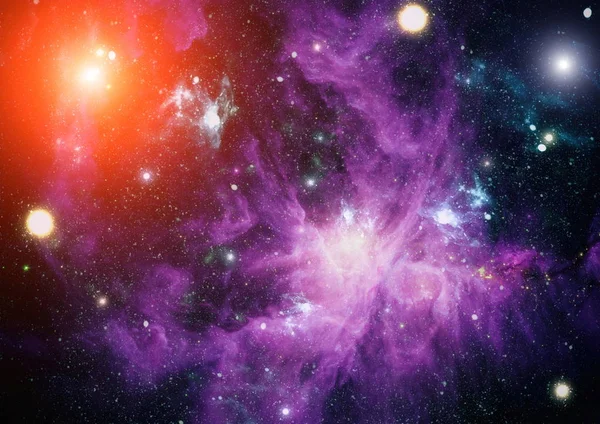 在太空深处的螺旋星系。这幅图像由美国国家航空航天局提供的元素. — 图库照片