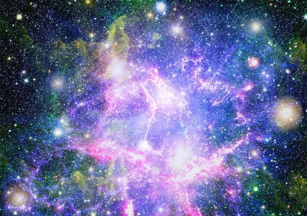 在太空深处的螺旋星系。这幅图像由美国国家航空航天局提供的元素. — 图库照片