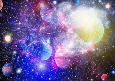 birçok ışık yılı uzakta dünya derin uzayda yıldız alanı. Bu görüntü nasa tarafından döşenmiş unsurları