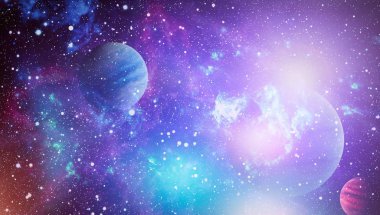 birçok ışık yılı uzakta dünya derin uzayda yıldız alanı. Bu görüntü nasa tarafından döşenmiş unsurları