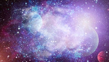 Güzel bulutsu, yıldızlar ve galaksiler. Nasa tarafından döşenmiş bu görüntü unsurları.