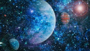 Derin uzay bulunan sarmal gökada. Nasa tarafından döşenmiş bu görüntü unsurları.