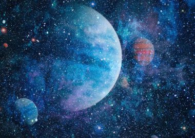 Derin uzay bulunan sarmal gökada. Nasa tarafından döşenmiş bu görüntü unsurları.