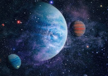 Derin uzay bulunan sarmal gökada. Nasa tarafından döşenmiş bu görüntü unsurları.